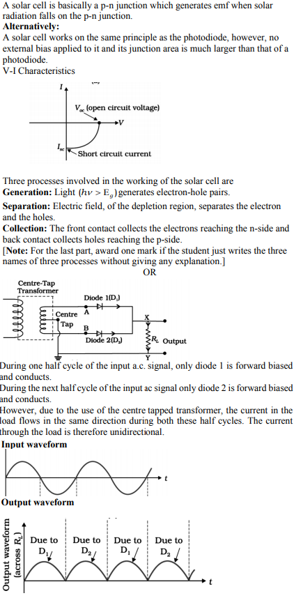 What is a solar cell ? Draw its V-I characteristics. Explain the three 